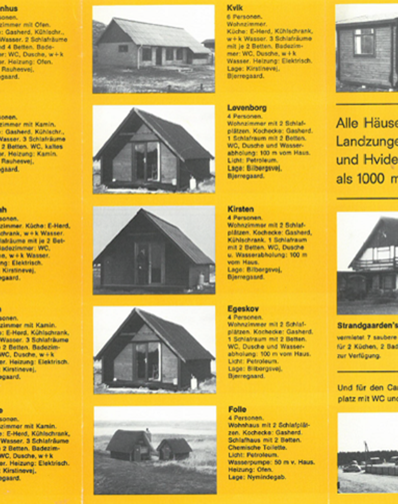 Bilbergs Feriehuse Flyer